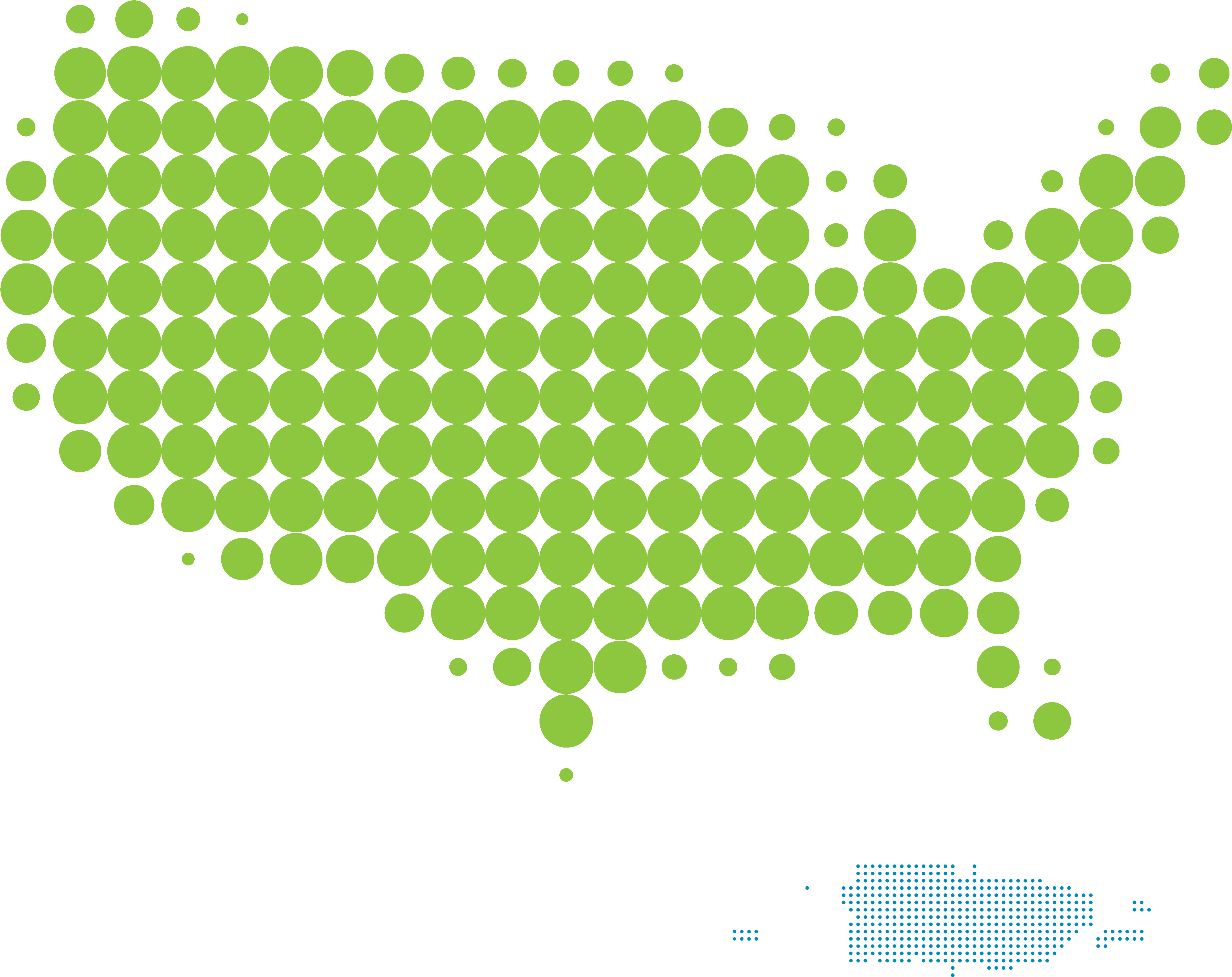 Abstract U S A Map Dots Design