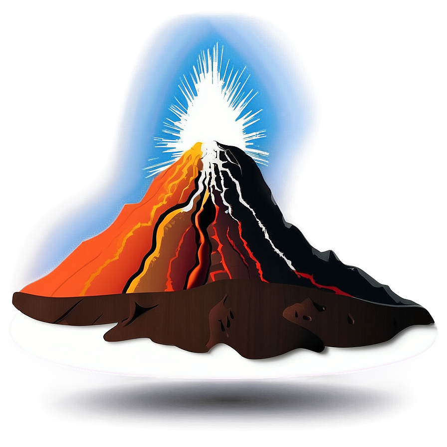 Abstract Volcano Art Png 62