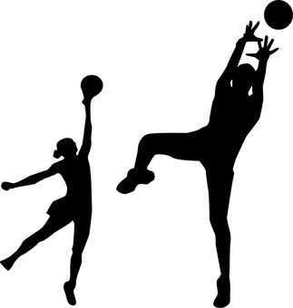 Abstract Volleyball Player Silhouette PNG with transparent background