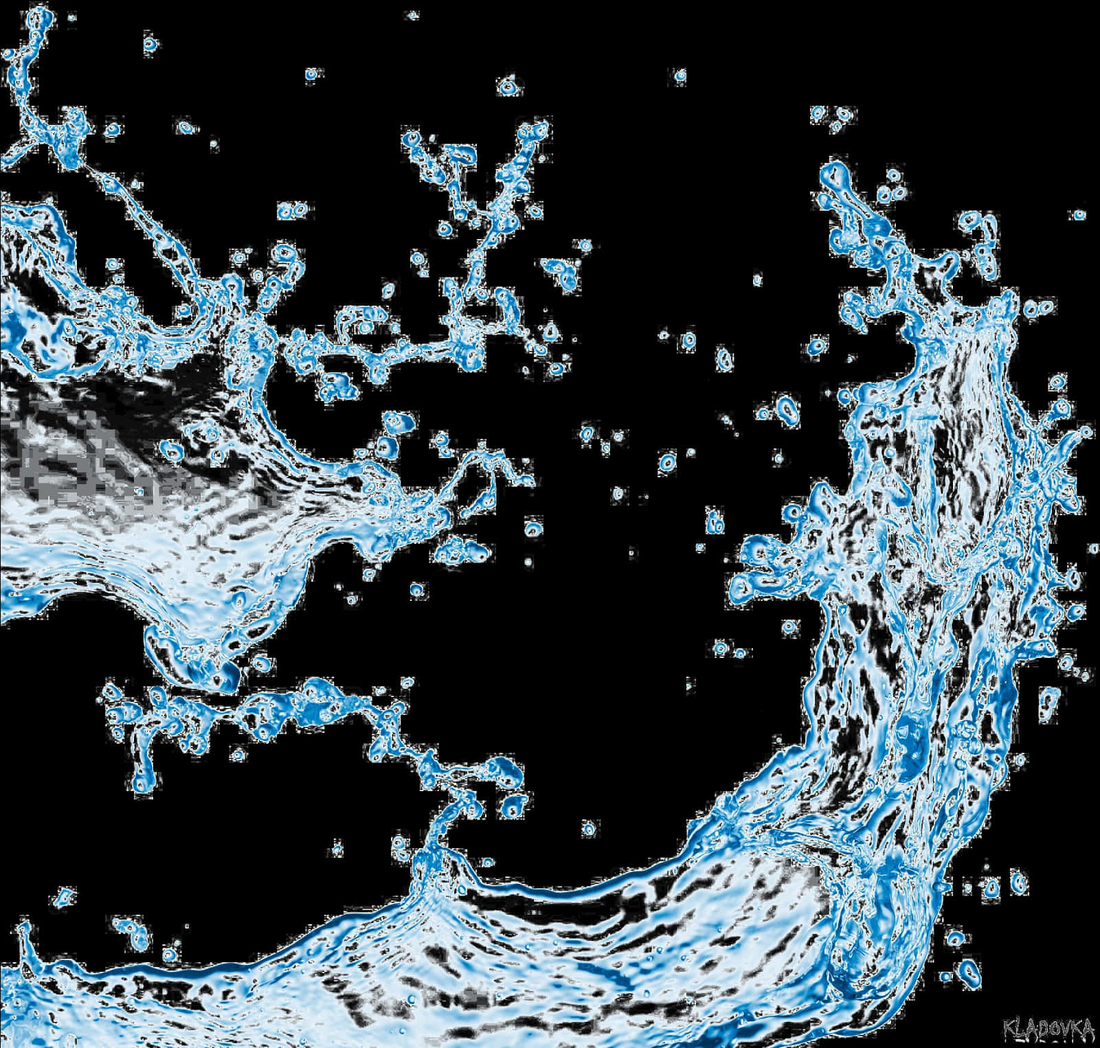 Abstract Water Splash Art