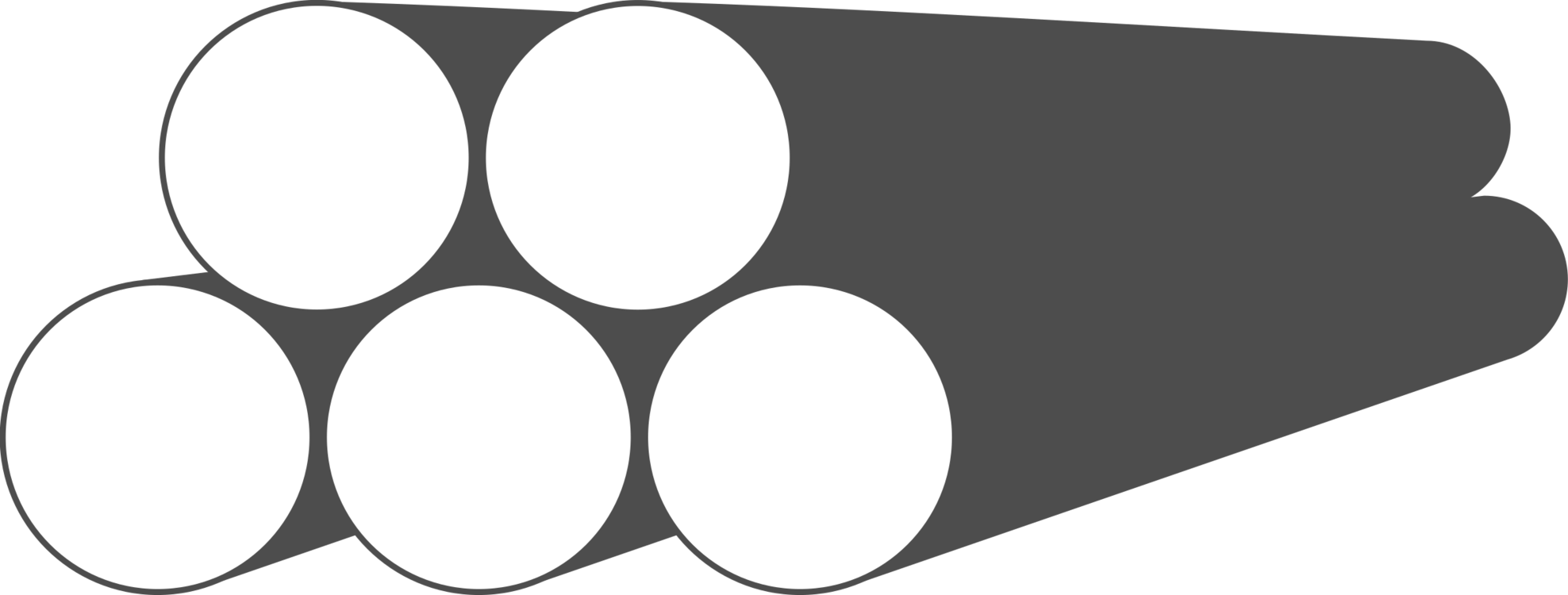 Abstract White Circles Vector Illustration PNG with transparent background