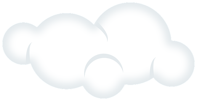 Abstract White Cloud Graphic PNG with transparent background