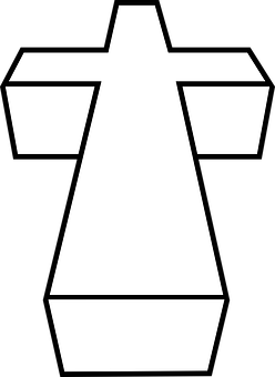 Abstract White Crosson Black Background PNG with transparent background