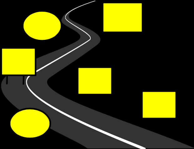 Abstract Winding Road Graphic PNG with transparent background