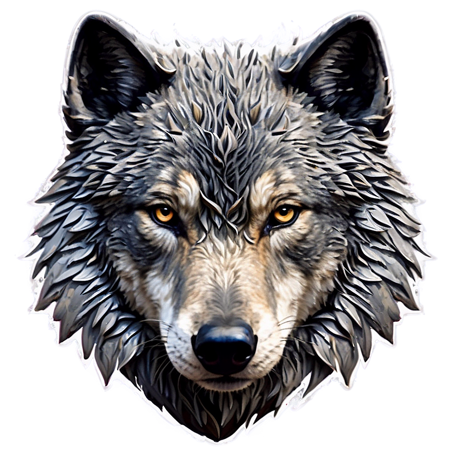 Abstract Wolf Head Artwork Png 83