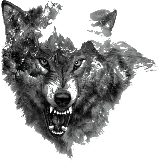 Abstract Wolf Tattoo Design