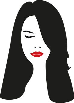 Abstract Woman Face Vector PNG with transparent background