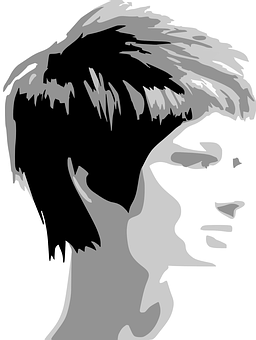 Abstract Woman Profile Vector PNG with transparent background