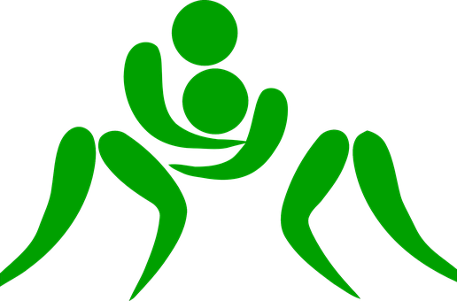 Abstract Wrestling Graphic PNG with transparent background