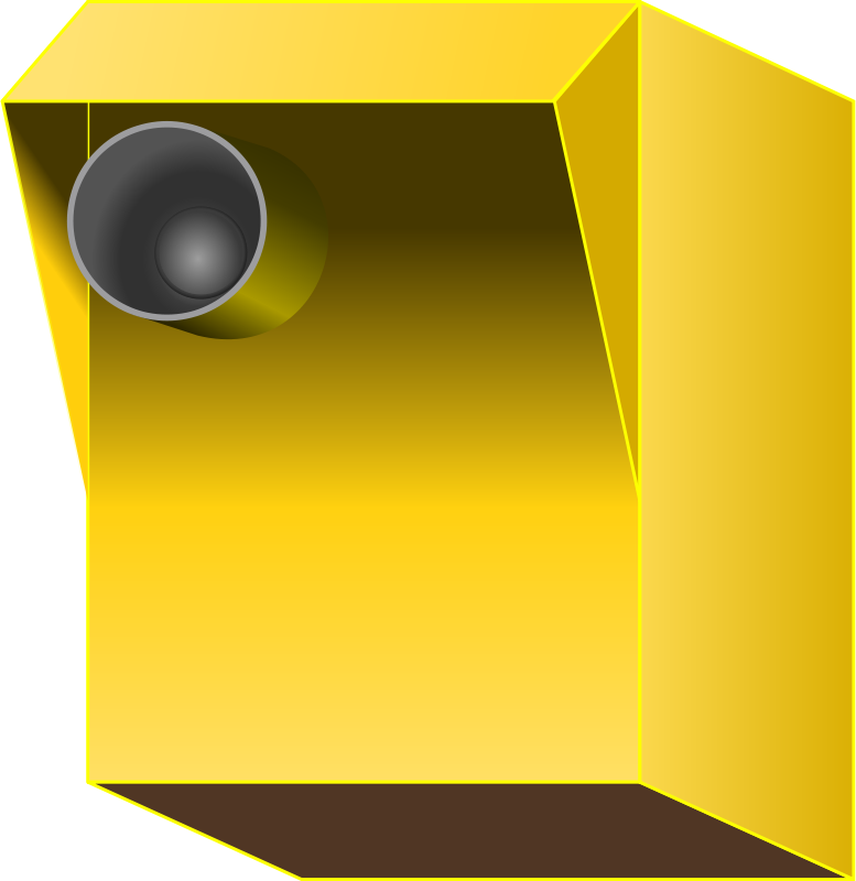 Abstract Yellow Boxand Sphere PNG with transparent background