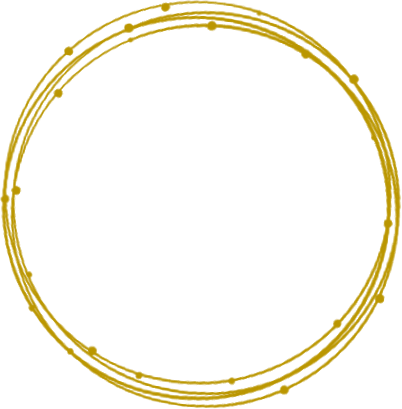 Abstract Yellow Circleon Blue Background