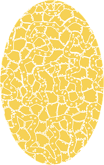 Abstract Yellow Egg Pattern PNG with transparent background