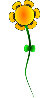 Abstract Yellow Flower Art