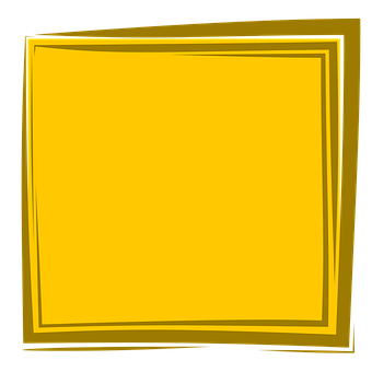Abstract Yellow Frame PNG with transparent background