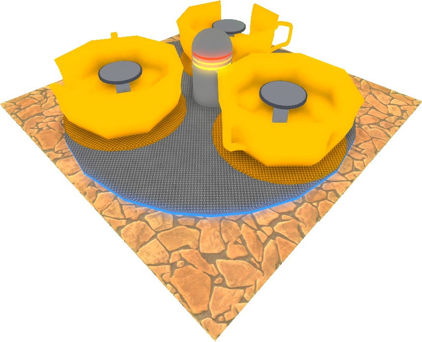 Abstract Yellow Sofas Art Installation PNG with transparent background