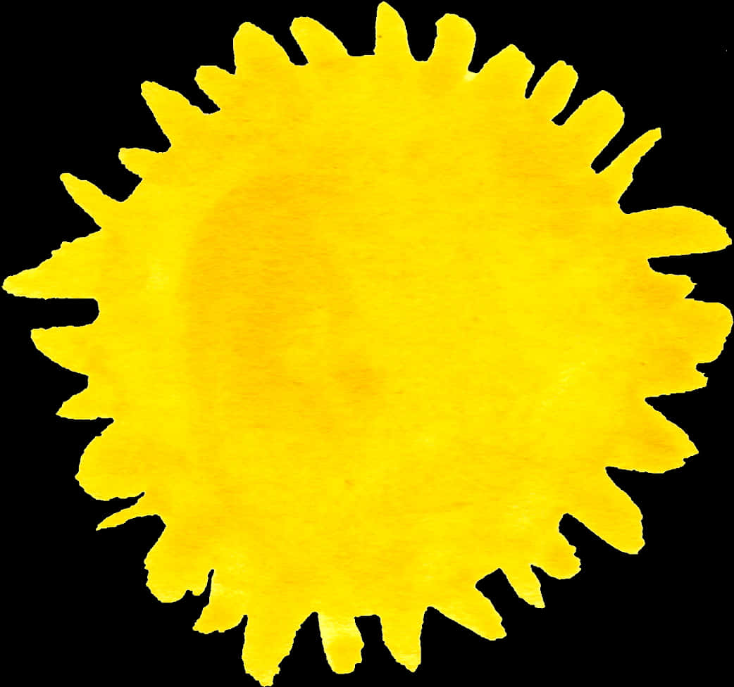 Abstract Yellow Sun Painting