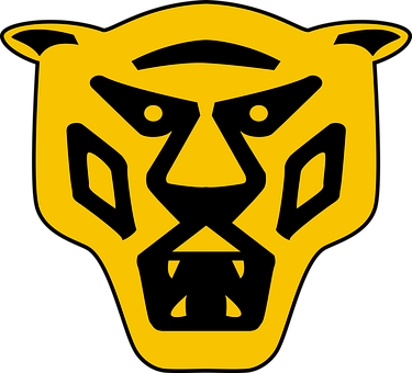 Abstract Yellow Tiger Icon