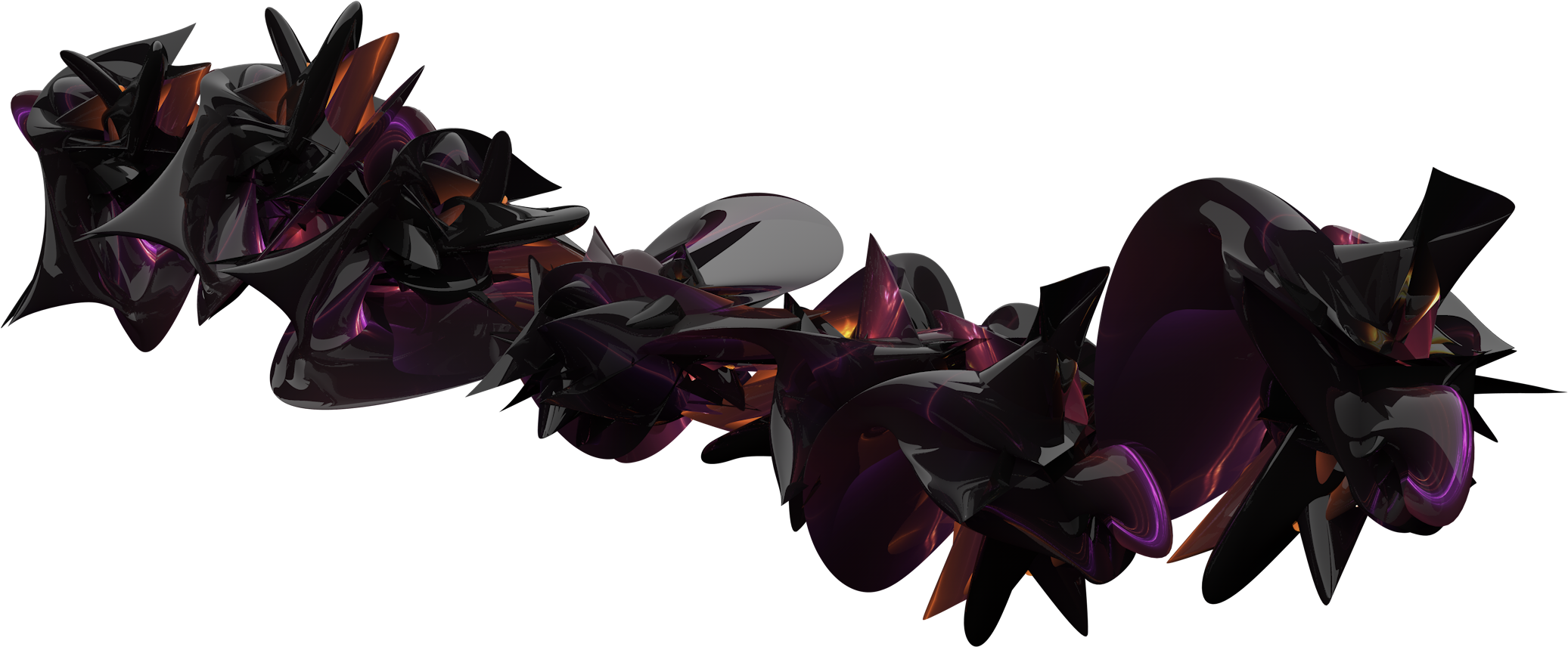 Abstract3 D Artwork Composition PNG with transparent background