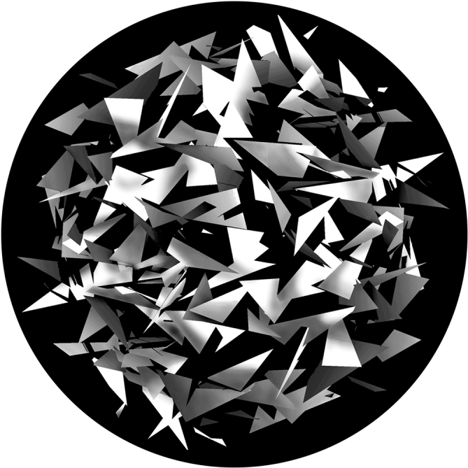 Abstract3 D Blackand White Shards