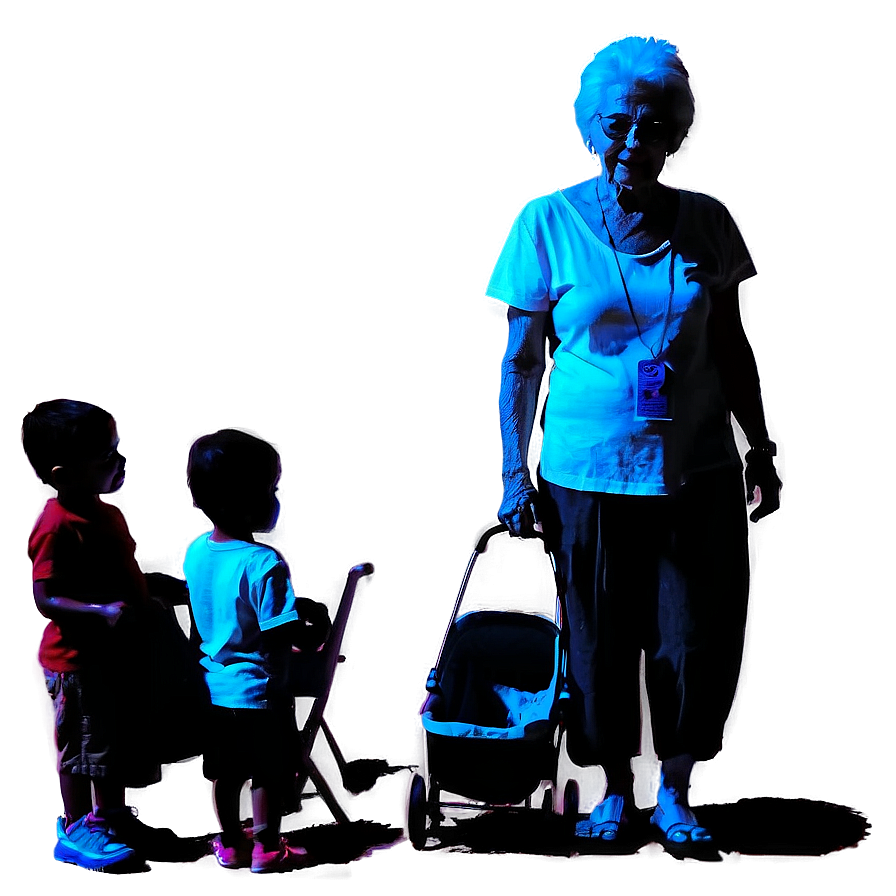 Abuela And Grandchild Silhouette Png 55