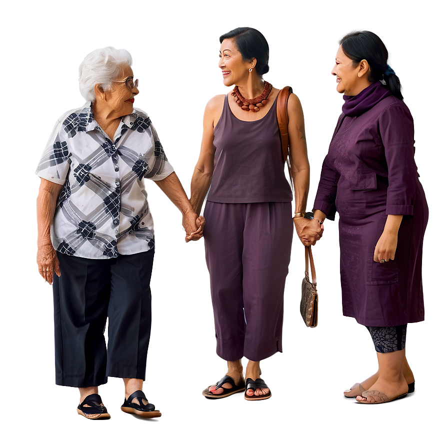 Abuela Holding Hands Png Laf