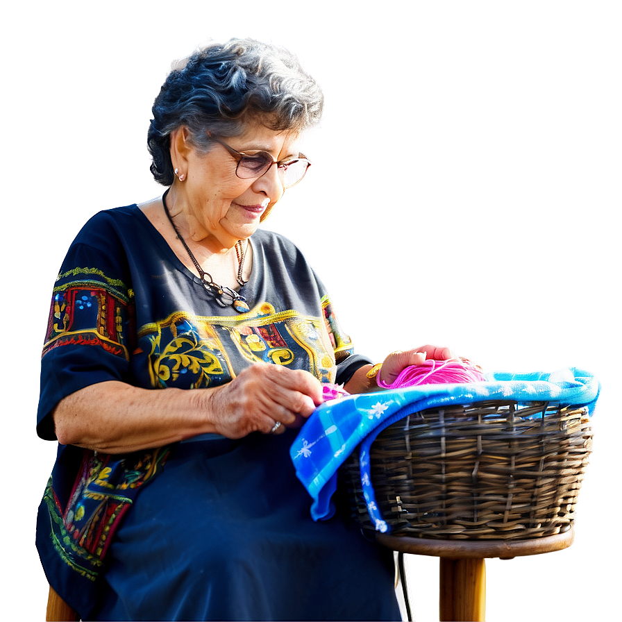 Abuela Knitting Clipart Png Ain