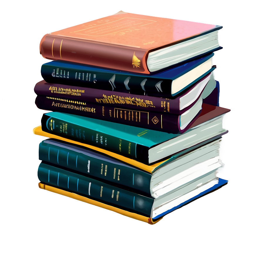 Academic Books Stack Png Kya61