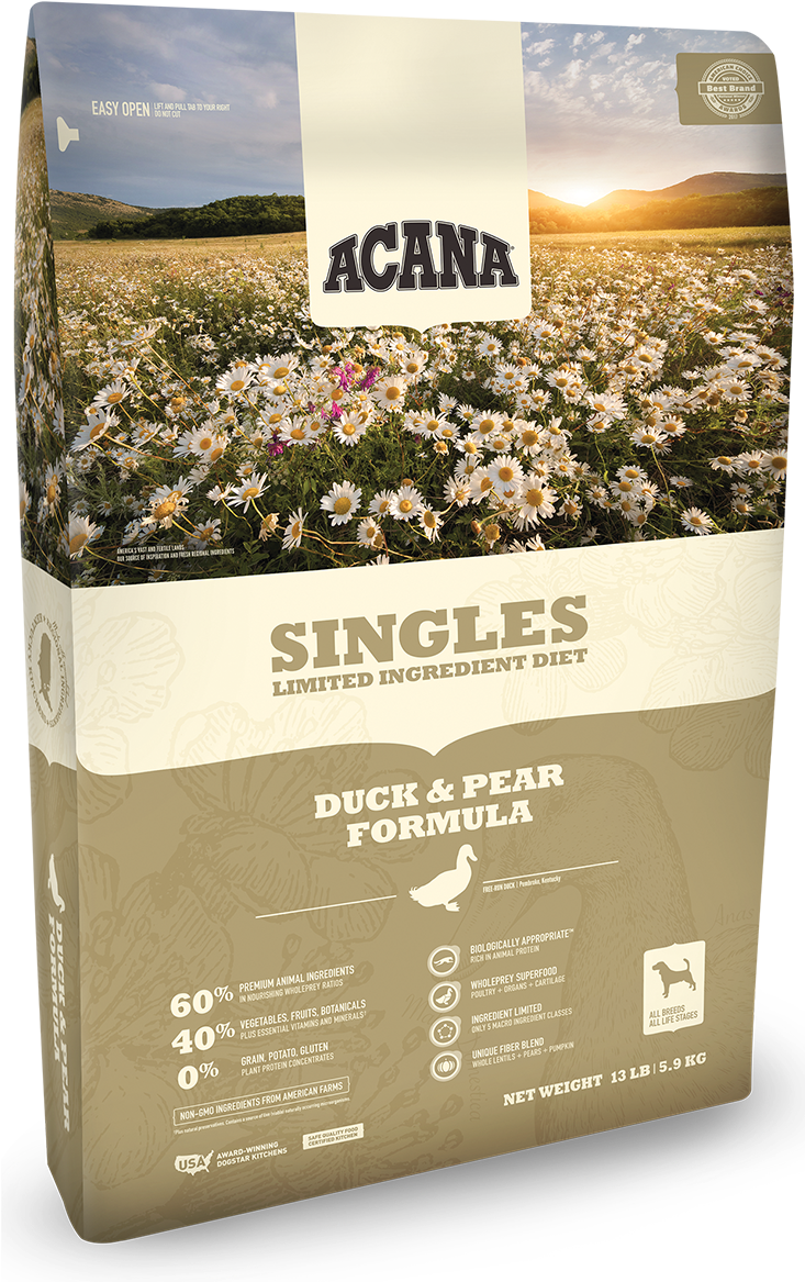 Acana Singles Duck And Pear, HD Png Download PNG with transparent background