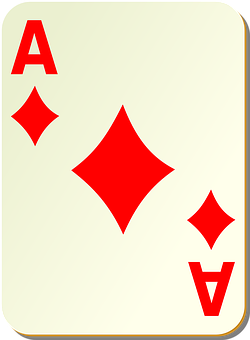 Aceof Diamonds Playing Card PNG with transparent background