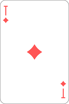 Aceof Diamonds Playing Card PNG with transparent background