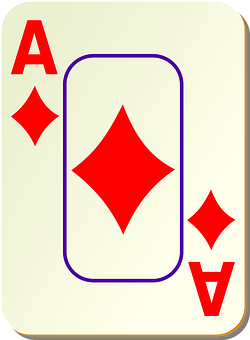 Aceof Diamonds Playing Card PNG with transparent background