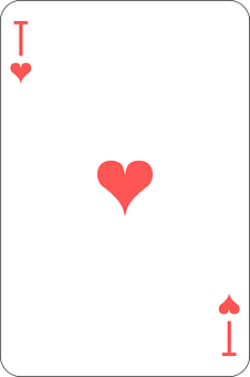 Aceof Hearts Playing Card PNG with transparent background