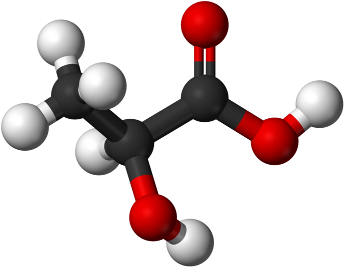 Difference Between Lactate And Lactic Acid - Lactic Acid 3d Structure, HD Png Download PNG with transparent background