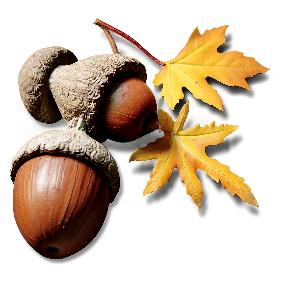 Acorn In Autumn Scene Png Gca94