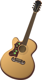 Acoustic Guitar Illustration