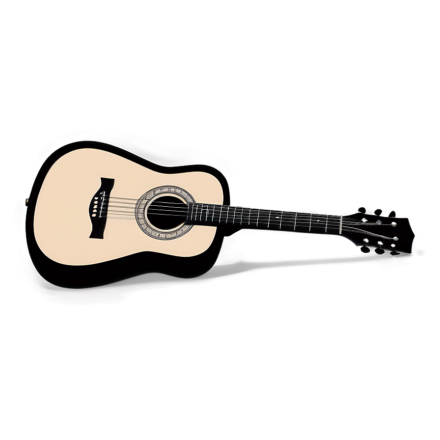 Acoustic Guitar Outline Png 06122024