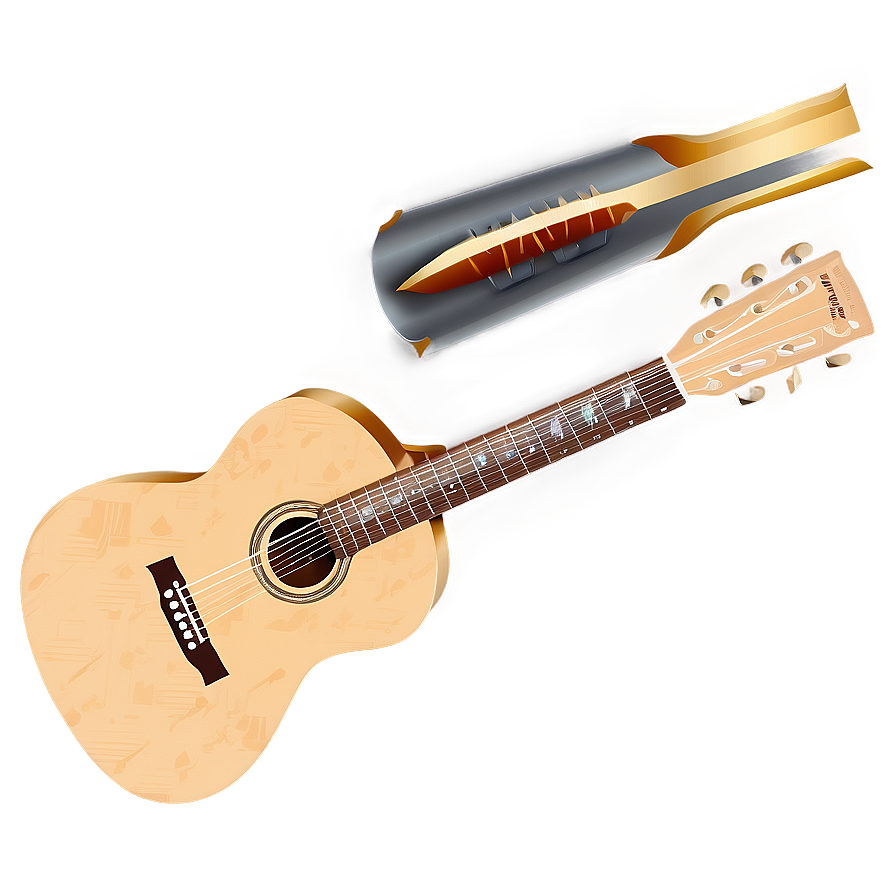 Acoustic Guitar Outline Png 06122024