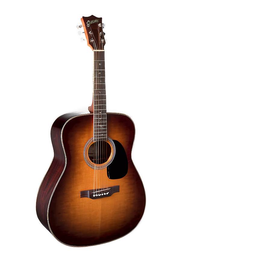 Acoustic Guitar With Sunburst Finish Png 06122024