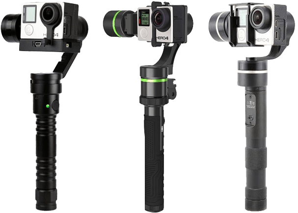 Action Camera Gimbals Comparison PNG with transparent background