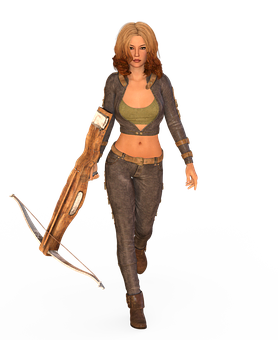 Action Figure Womanwith Crossbow