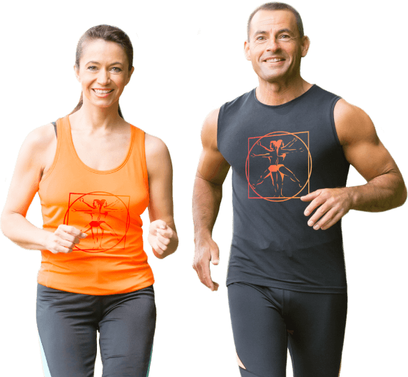 Active Couple Jogging Together