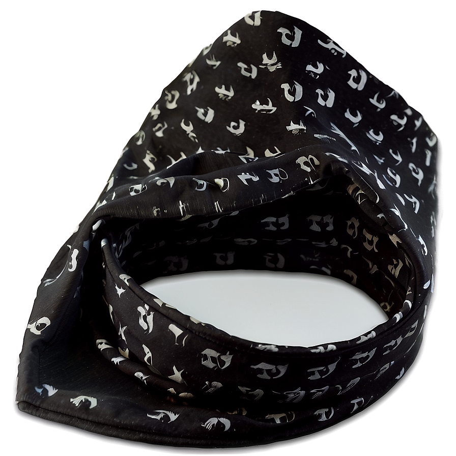 Adjustable Black Bandana Png 6