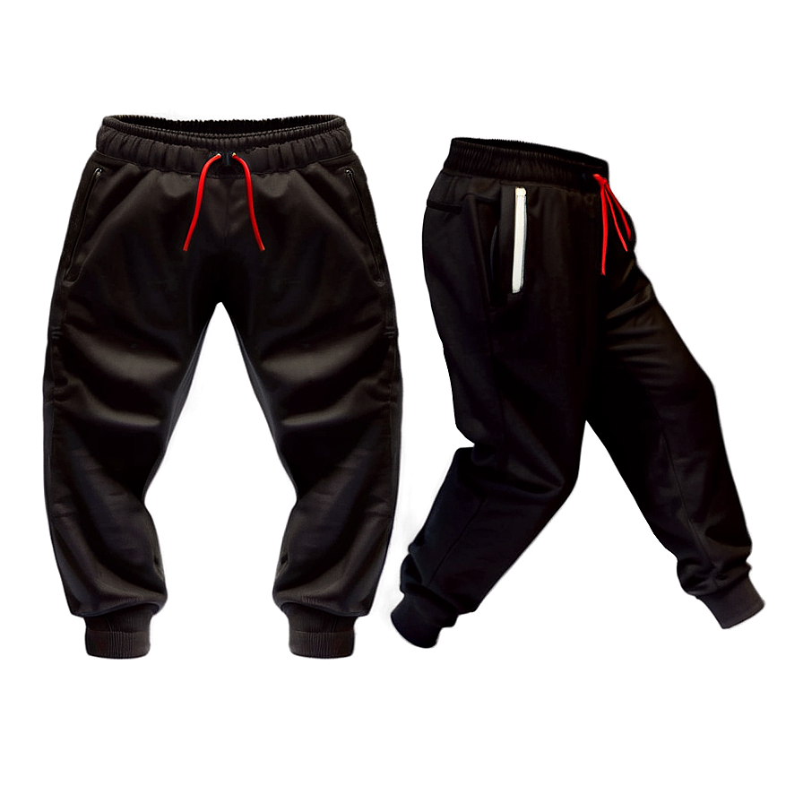 Adjustable Black Sweatpants Png 43