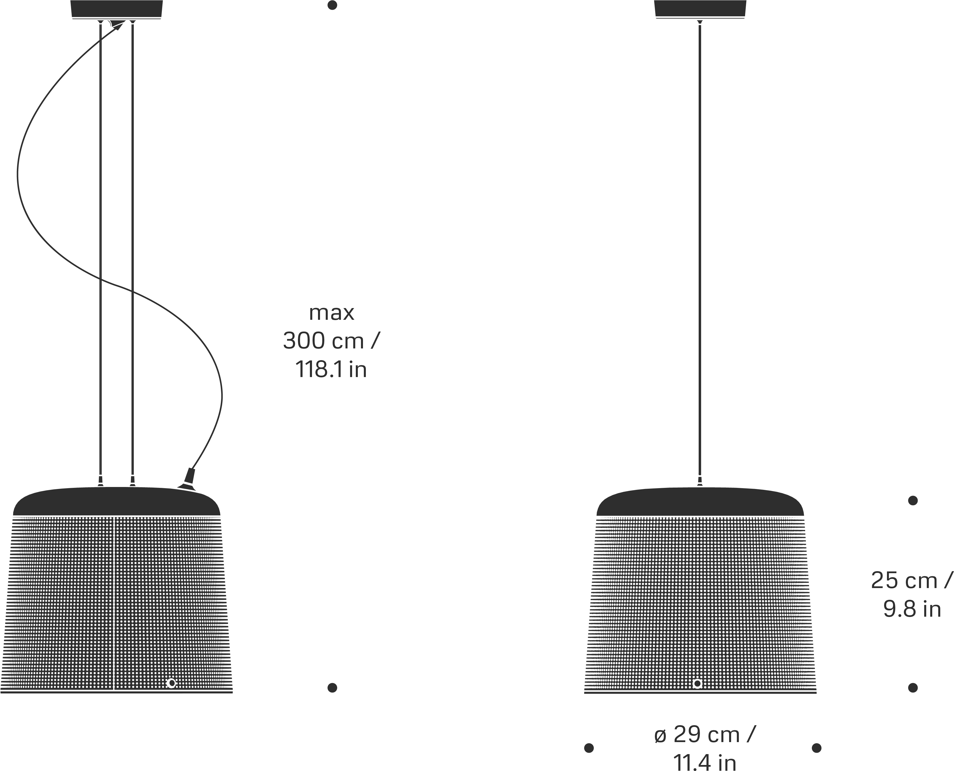 Adjustable Hanging Lights Diagram