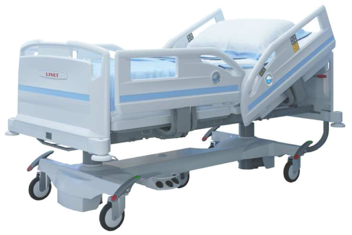 Adjustable Hospital Bed Isolated