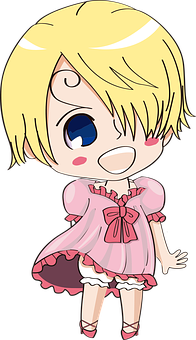 Adorable_ Anime_ Girl_ Illustration.png PNG with transparent background