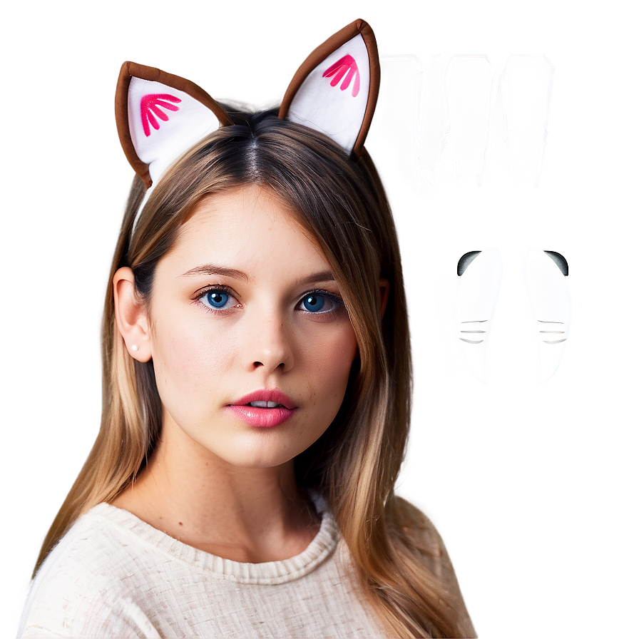 Adorable Cat Ears Clip PNG jbw PNG image with a transparent background, free high-resolution download