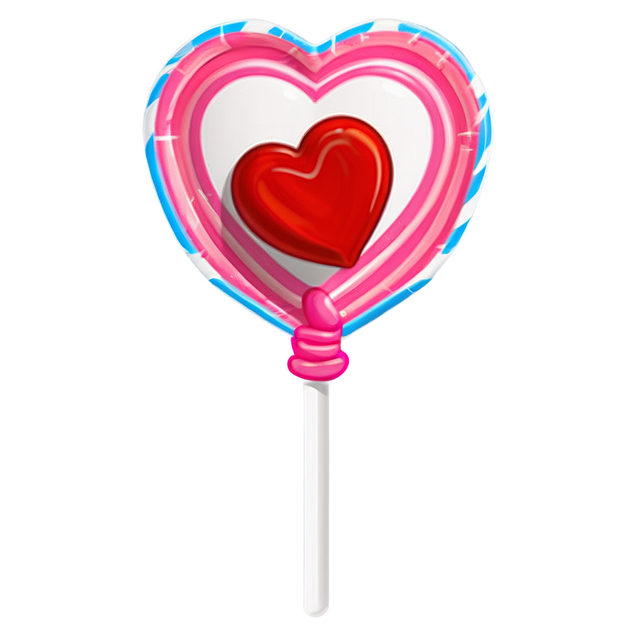 Adorable Heart Lollipop Png 06292024