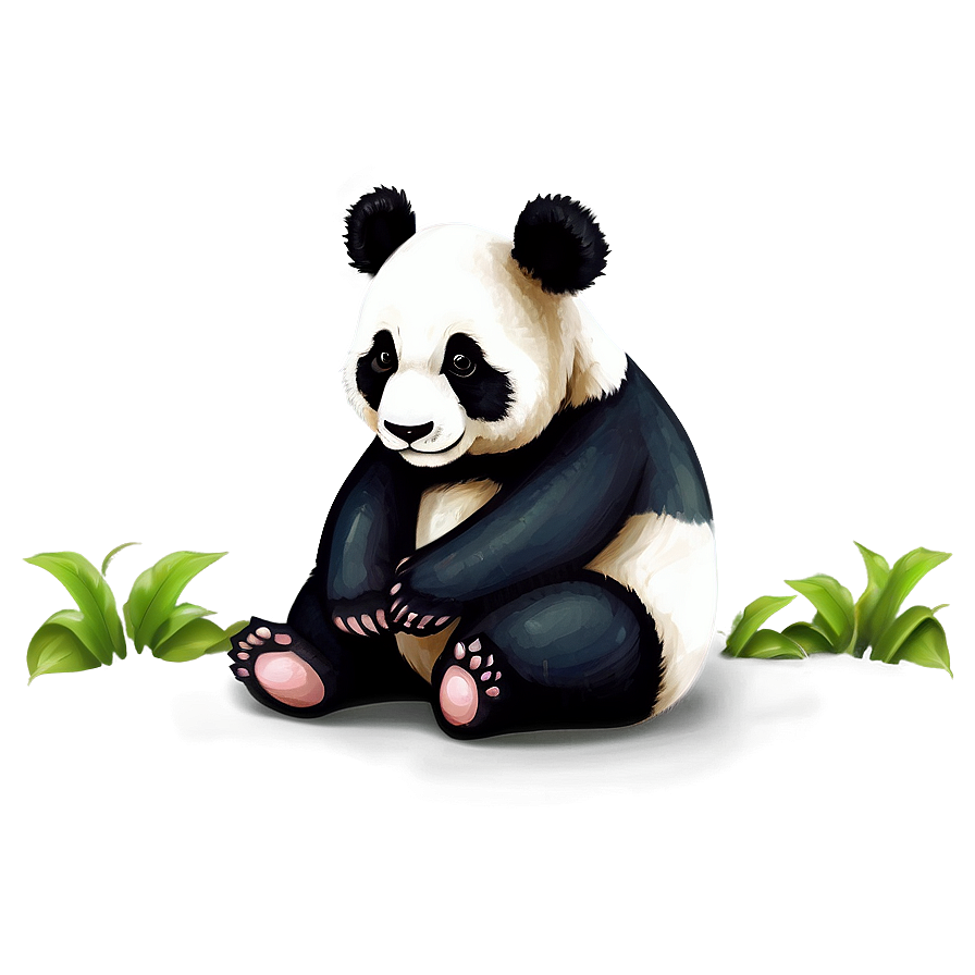 Adorable Panda Artwork Png Sjk88