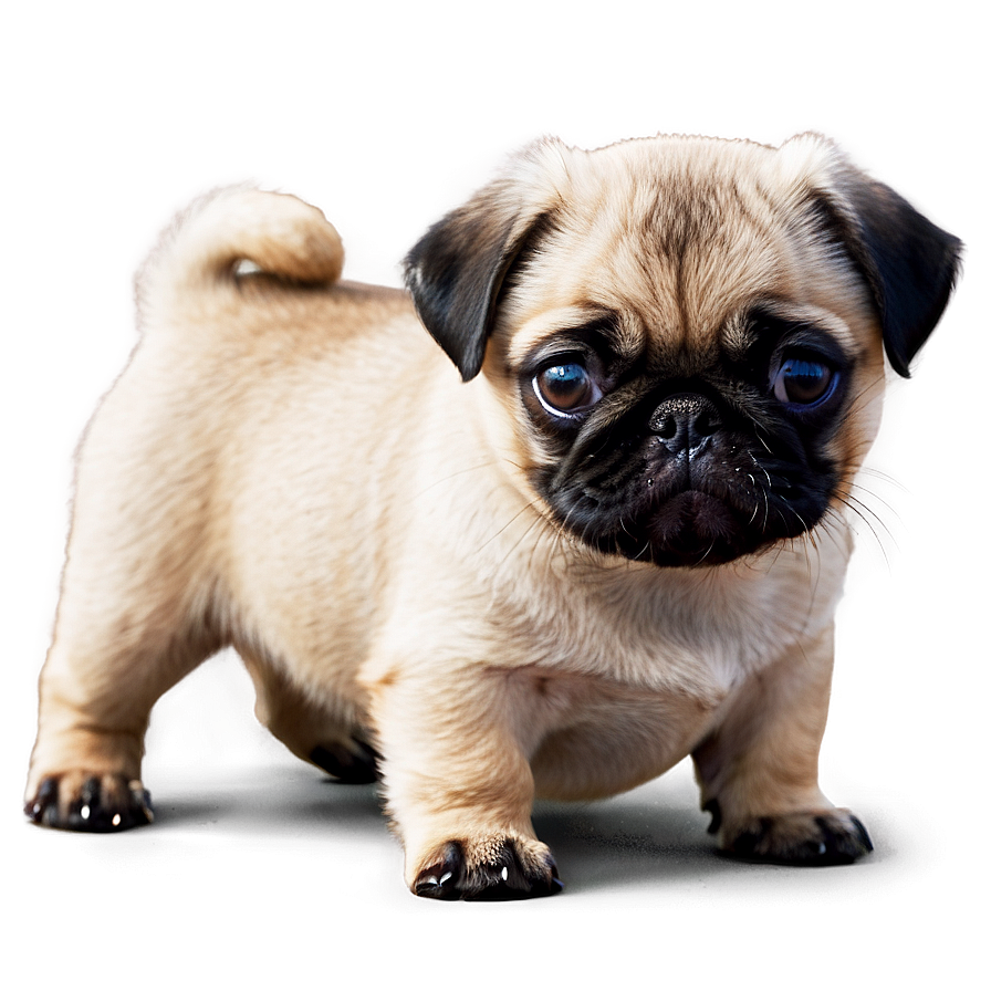 Adorable Pug Puppy Png 9